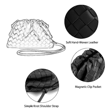 Stylish Woven Dumpling Bag for Women, Elegant Crossbody Handbag