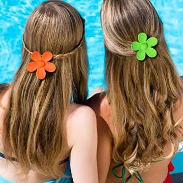 8 Piece Matte Daisy Hair Claw Clips for Women