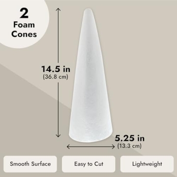 Foam Cones for Crafts - DIY Gnomes & Decor (2 Pack)