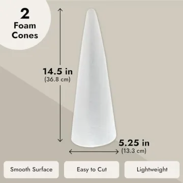 Foam Cones for Crafts - DIY Gnomes & Decor (2 Pack)