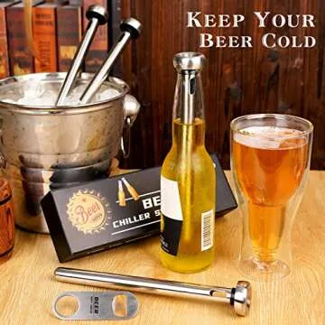 PONPUR Beer Chiller Sticks Set - Gift for Beer Lovers