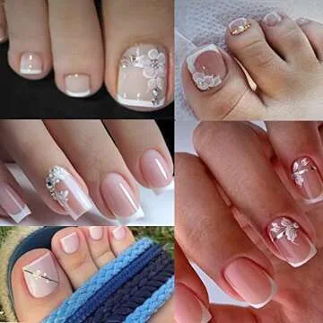 5D Flower Nail Art Stickers - 6 Sheets of Floral Design