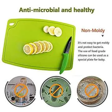 Liflicon Silicone Cutting Board Easy Grip Dishwasher Safe