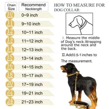 Designer Dog Collar Gold Metal Stainless Steel with Zirconia Lock 14mm 18K Gold Big Dog Luxury Training Collar Cuban Lock Link Necklace Chain(16 inch)