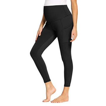 AMPOSH Women's Maternity Yoga Pants with Pockets - 25 Inch Leggings