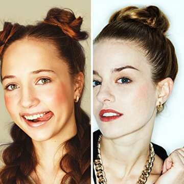 Earrings for Men Women, Funtopia 11 Pairs Stainless Steel 18K Gold Plated Small Hoop Earrings, Cross Dangle Earrings Set, Fashion Huggie Piercing Jewelry for Party Birthday, Gold