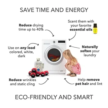 Friendsheep Organic Wool Dryer Balls 6 Pack XL - Eco-Friendly