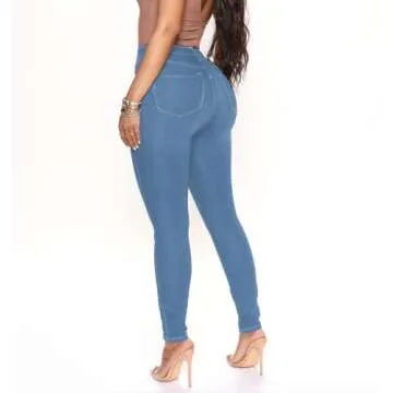 Joriou Women's High Waisted Stretchy Skinny Jeans Butt Lifting Denim Pants Llight Blue XL