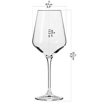 Krosno Wine Glasses Set | 6x Large White Wine Glasses 13.2 oz + 6x Large Red Wine Glasses 29.1 oz | ...
