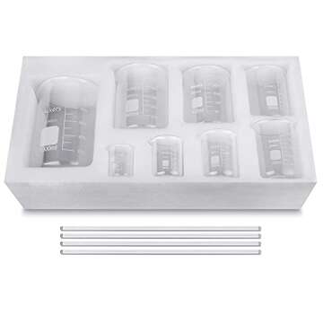 Ackers Boro3.3 Griffin Low Form Glass Beaker Set 8 Sizes