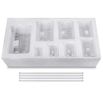 Ackers Boro3.3 Griffin Low Form Glass Beaker Set 8 Sizes