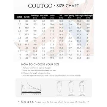 Coutgo Women's Thigh High Fashion Boots Faux Leather Block Chunky Heels Square Toe Fall Winter Shoes Cream 7