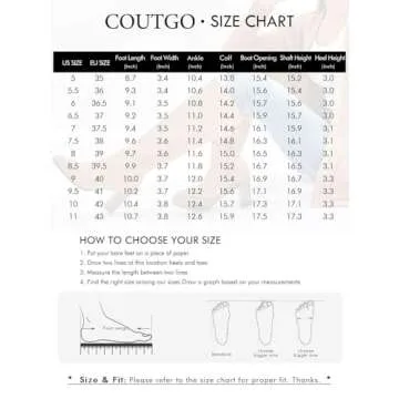 Coutgo Women's Thigh High Fashion Boots Faux Leather Block Chunky Heels Square Toe Fall Winter Shoes Cream 7