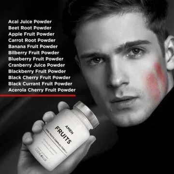 Amen Fruits, Daily Fruits Vitamins Supplements, Over 20 Whole Fruit Extracts - Raw Multivitamin, Berries, Antioxidant Polyphenols Superfood & Flavonoids - Tropical Fruits - Non-GMO - 90 Capsules