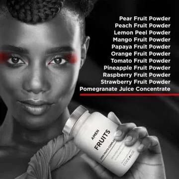 Amen Fruits, Daily Fruits Vitamins Supplements, Over 20 Whole Fruit Extracts - Raw Multivitamin, Berries, Antioxidant Polyphenols Superfood & Flavonoids - Tropical Fruits - Non-GMO - 90 Capsules