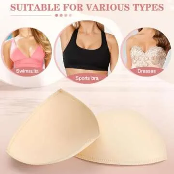 Fypxd Bra Pad Inserts for Sports Bras and Swimwear