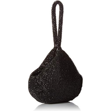 Jessica McClintock Staci Mesh Wristlet Black Evening Bag
