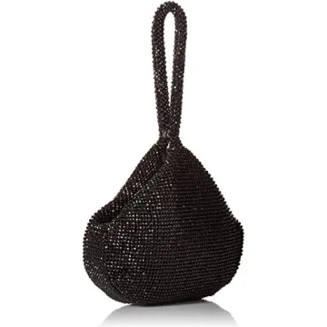 Jessica McClintock Staci Mesh Wristlet Black Evening Bag