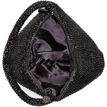 Jessica McClintock Staci Mesh Wristlet Black Evening Bag