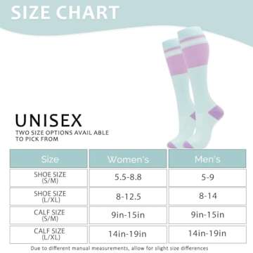 fenglaoda Compression Socks for Women Men 3 Pairs Graduated Compression Support Circulation Socks fo...