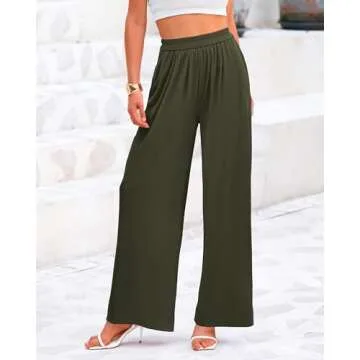 BTFBM Wide Leg Pants for Women - Stylish Casual Trousers