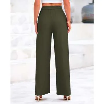 BTFBM Wide Leg Pants for Women - Stylish Casual Trousers