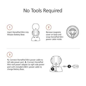 Mission Battery Base for HomePod Mini - Portable Audio Solution