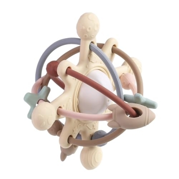 PandaEar Baby Sensory Toys: Silicone Montessori Teether, Rattle, Chew Toy