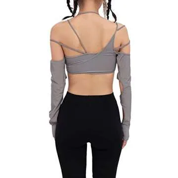 Stylish SansoiSan Women's Hollow Out Off The Shoulder Top