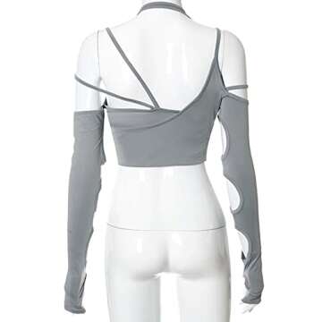 Stylish SansoiSan Women's Hollow Out Off The Shoulder Top