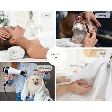 GOLD TEXTILES 12 White Economy Bath Towels Bulk (24x48 Inch) Cotton Blend for Softness-Commercial Grade Easy Care