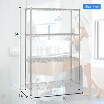 BestOffice Adjustable Wire Shelving Unit for Small Spaces