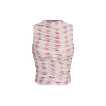 CIDER Miami Sunset Stand Collar Ruched Tank Top