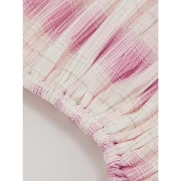 CIDER Miami Sunset Stand Collar Ruched Tank Top