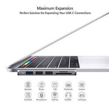 6in1 USB C Adapter for MacBook Pro/Air - Thunderbolt