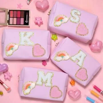 Elilier Personalized Makeup Bag for Kids and Teens