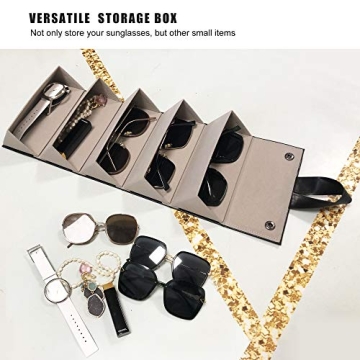 Longjet 5-Slot Eyewear Organizer Case for Travel