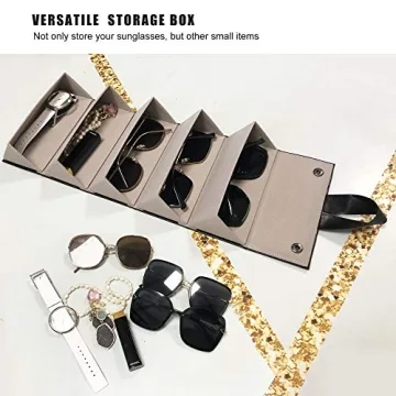 Longjet 5-Slot Eyewear Organizer Case for Travel