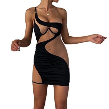 Tie-Dyed Straps Halter Dresses for Women Backless Bodycon Mini Skirts Vintage Y2K Fashion Clubwear S...