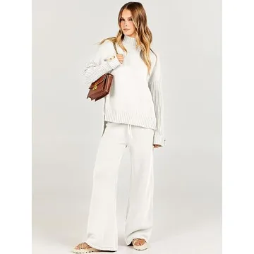 ANRABESS Women's Fashionable Two-Piece Lounge Set