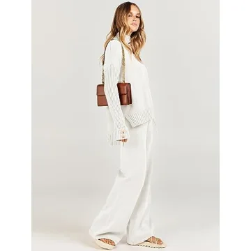 ANRABESS Women's Fashionable Two-Piece Lounge Set