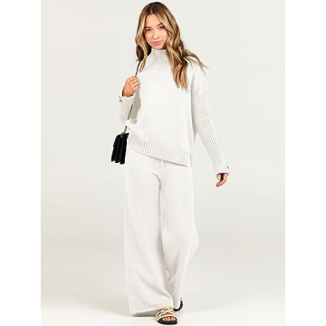 ANRABESS Women's Fashionable Two-Piece Lounge Set