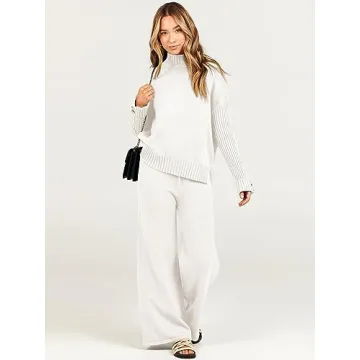 ANRABESS Women's Fashionable Two-Piece Lounge Set