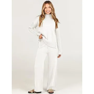 ANRABESS Women's Fashionable Two-Piece Lounge Set