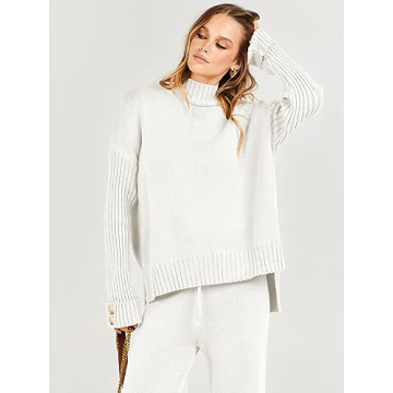 ANRABESS Women's Fashionable Two-Piece Lounge Set