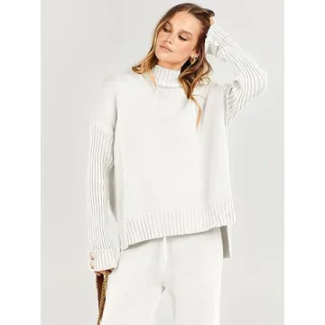 ANRABESS Women's Fashionable Two-Piece Lounge Set