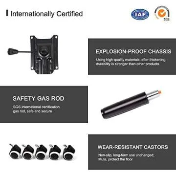 Office Chair Mid Back Modern Desk Chair Executive Computer Chair Desk Chair, Rolling Swivel Task Chair Adjustable Ergonomic Mesh Chair with Armrest and Lumbar Support for Men Women Back Pain- Black