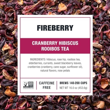 Tiesta Tea Cranberry Hibiscus Rooibos Herbal Tea Blend