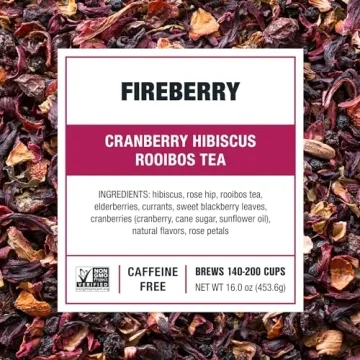 Tiesta Tea Cranberry Hibiscus Rooibos Herbal Tea Blend
