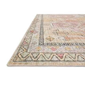 Loloi II Skye Collection Gold/Blush 7'-6" x 9'-6" Rug